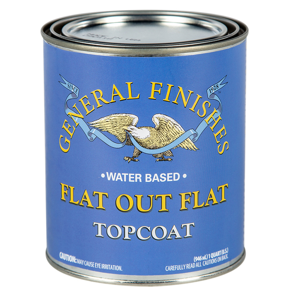 General Finishes 1 Qt Clear Flat Out Flat Water-Based Topcoat, Flat FQT